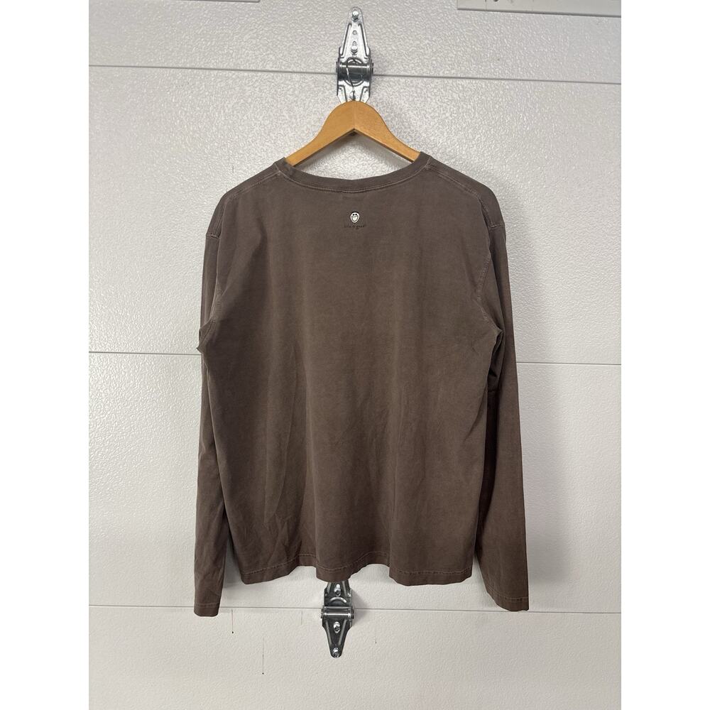 Life is Good Womens XL Long Sleeve T-Shirt Brown Pink Heart Graphic Cotton Tee - Picture 4 of 5